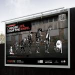 Choose Life Drop the Knife campaign billboard