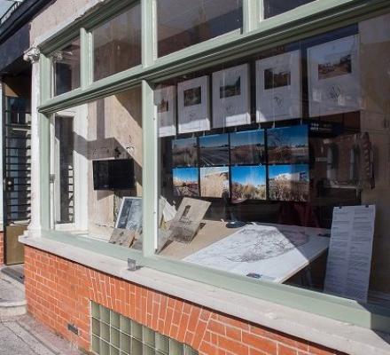 Exhibition in gallery window